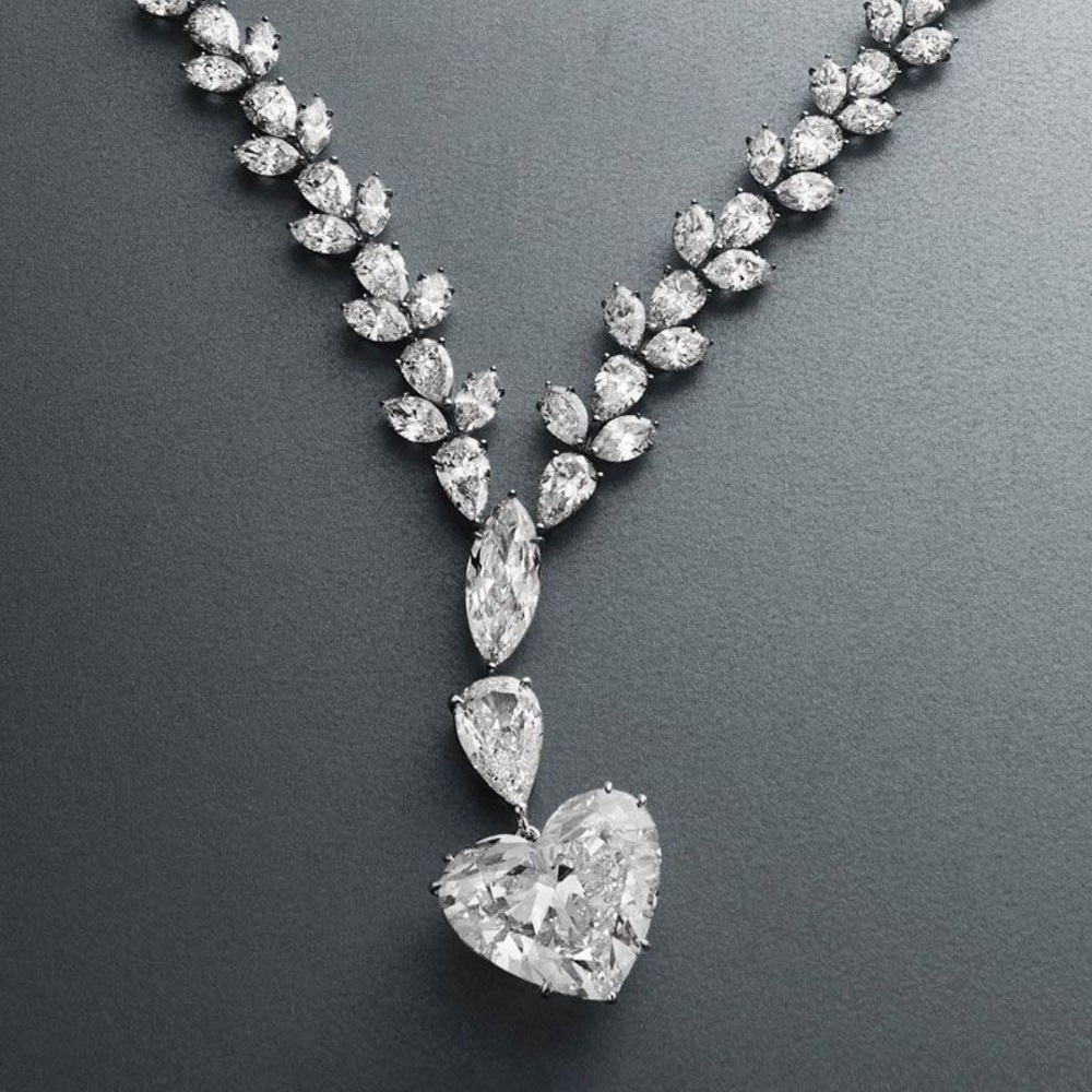 Heart Cut White Sapphire Pendant Necklace 925 Sterling Silver - Picture 2 of 5